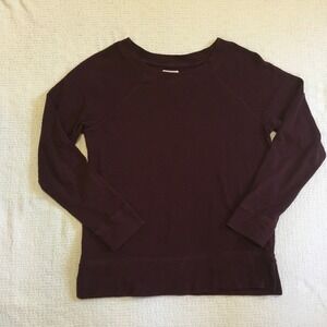 Maurices Womens Medium Burgundy Long‎ Sleeve Crewneck Pullover Top